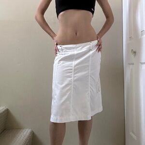 White Y2K cargo skirt